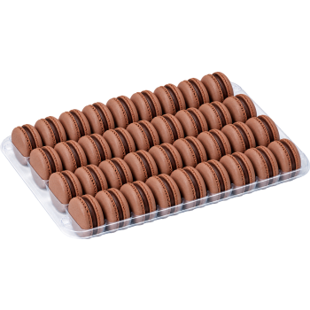Makaroniki francuskie (brązowy) CZEKOLADOWE 36 szt.