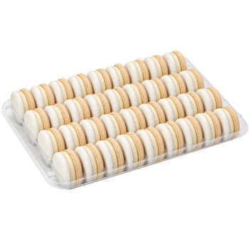 Makaroniki francuskie (ecru/biały) KOKOSOWE  36 szt.