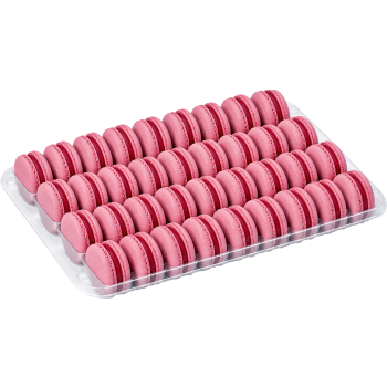 Makaroniki francuskie (różowe) MALINOWE 36 szt.