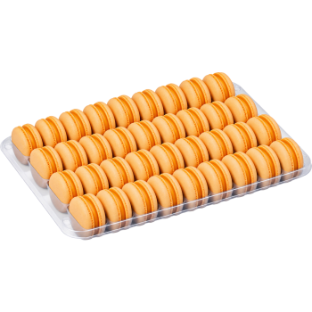 Makaroniki francuskie (pomorańczowy) POMARAŃCZOWE 36 szt.