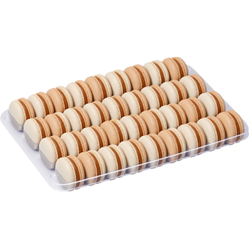 Makaroniki francuskie (ecru/beżowy) SŁONY KARMEL  36 szt.