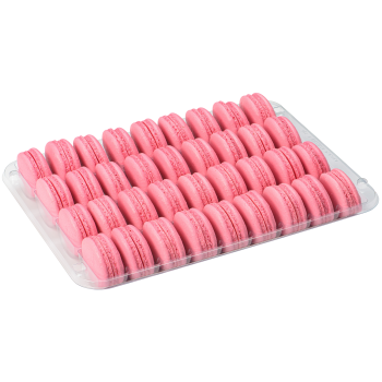 Makaroniki francuskie (różowe) MALINOWE 36 szt.